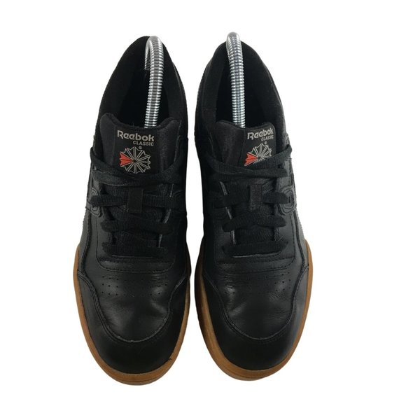 REEBOK CLASSIC WORKOUT BLACK LEATHER GUM SOLE SHOE MENS SIZE 5 - Picture 7 of 8